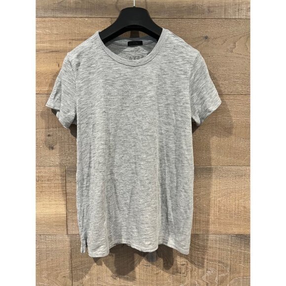 ATM Slub Jersey Schoolboy Crew Neck Tee - Heather Grey Size M - Picture 2 of 6